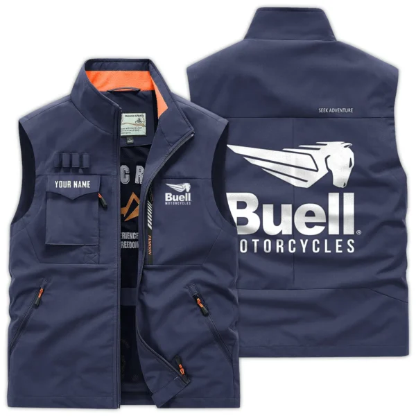 Buell Motorcycles Exclusive Logo Outdoor Vest Motorcycles QTMTS261224A01BUE - DarkBlue