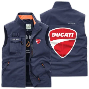 Ducati Exclusive Logo Outdoor Vest Motorcycles QTMTS261224A01DUC - DarkBlue