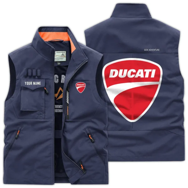 Ducati Exclusive Logo Outdoor Vest Motorcycles QTMTS261224A01DUC - DarkBlue