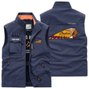 Indian Motorcycles Exclusive Logo Outdoor Vest Motorcycles QTMTS261224A01IND - DarkBlue