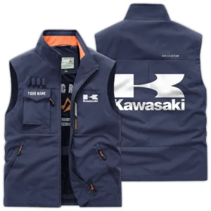 Kawasaki Exclusive Logo Outdoor Vest Motorcycles QTMTS261224A01KAW - DarkBlue