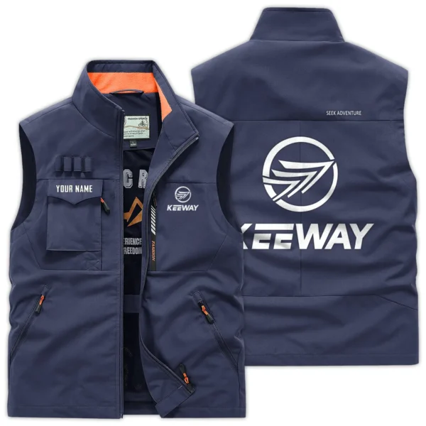 Keeway Motorcycles Exclusive Logo Outdoor Vest Motorcycles QTMTS261224A01KEE - DarkBlue