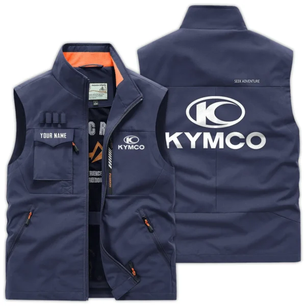 Kymco Motorcycles Exclusive Logo Outdoor Vest Motorcycles QTMTS261224A01KYM - DarkBlue