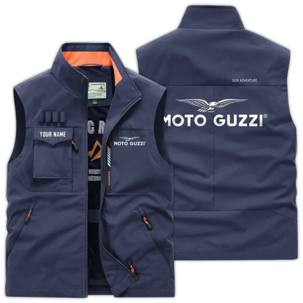 Moto Guzzi Exclusive Logo Outdoor Vest Motorcycles QTMTS261224A01MGU - DarkBlue