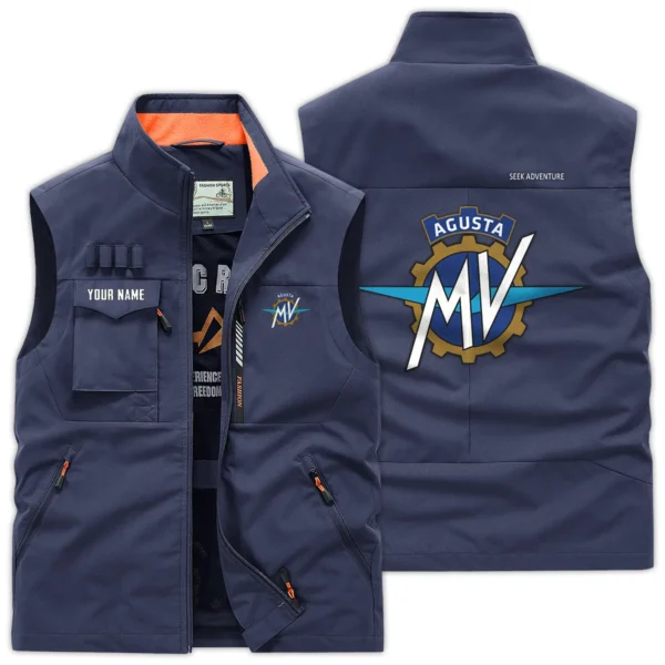 MV Agusta Exclusive Logo Outdoor Vest Motorcycles QTMTS261224A01MVA - DarkBlue