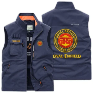 Royal Enfield Exclusive Logo Outdoor Vest Motorcycles QTMTS261224A01ROY - DarkBlue