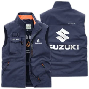 Suzuki Exclusive Logo Outdoor Vest Motorcycles QTMTS261224A01SUZ - DarkBlue