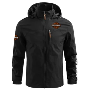 Harley-Davidson Exclusive Logo Waterproof Outdoor Jacket Motorcycles QTMT191224A2HD - Black