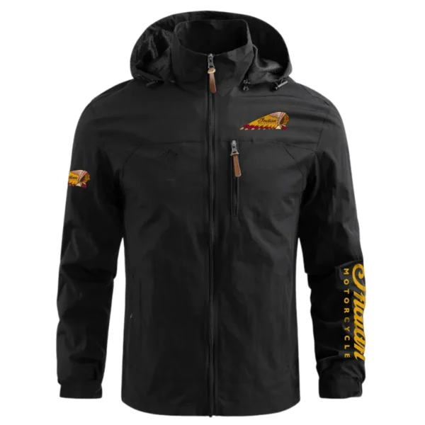 Indian Motorcycles Exclusive Logo Waterproof Outdoor Jacket Motorcycles QTMT191224A2IND - Black