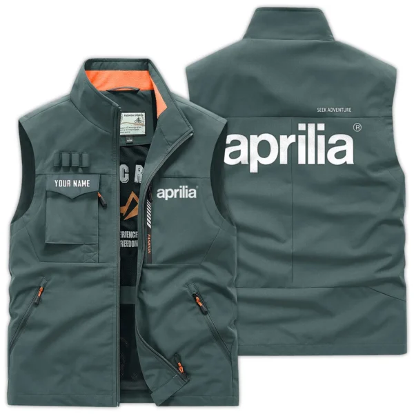 Aprilia Exclusive Logo Outdoor Vest Motorcycles QTMTS261224A01AM - Bean Green