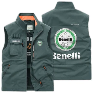 Benelli Motorcycles Exclusive Logo Outdoor Vest Motorcycles QTMTS261224A01BEN - Bean Green