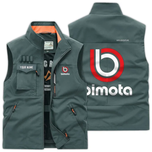 Bimota Motorcycles Exclusive Logo Outdoor Vest Motorcycles QTMTS261224A01BIM - Bean Green