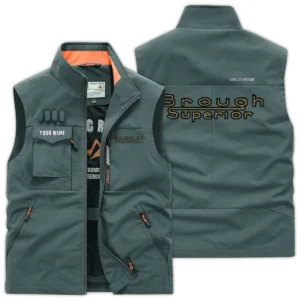 Brough Superior Exclusive Logo Outdoor Vest Motorcycles QTMTS261224A01BRO - Bean Green