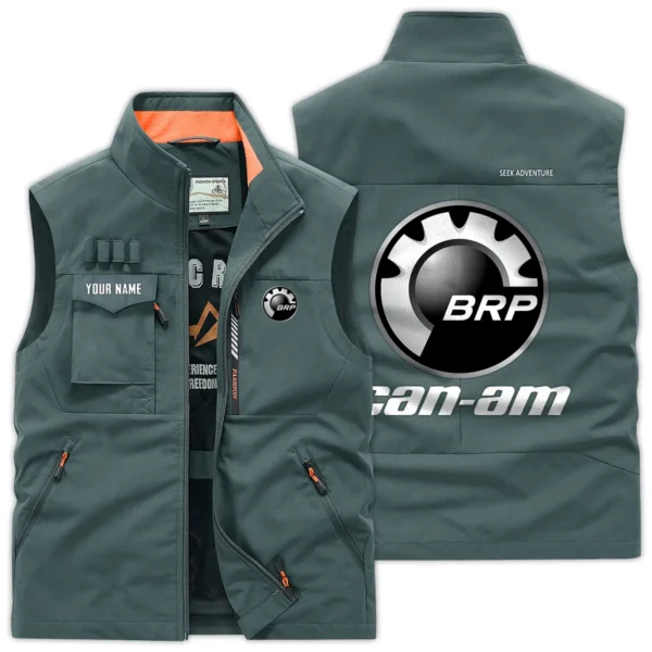 BRP Can-am Exclusive Logo Outdoor Vest Motorcycles QTMTS261224A01CAN - Bean Green