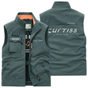 Curtiss Motorcycles Exclusive Logo Outdoor Vest Motorcycles QTMTS261224A01CUR - Bean Green