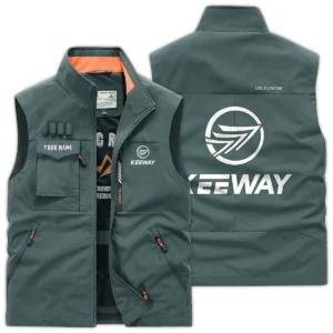 Keeway Motorcycles Exclusive Logo Outdoor Vest Motorcycles QTMTS261224A01KEE - Bean Green