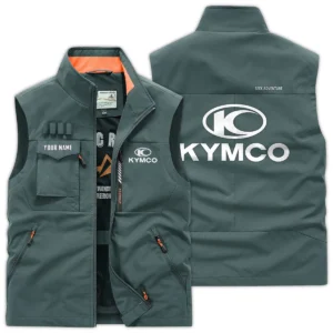 Kymco Motorcycles Exclusive Logo Outdoor Vest Motorcycles QTMTS261224A01KYM - Bean Green