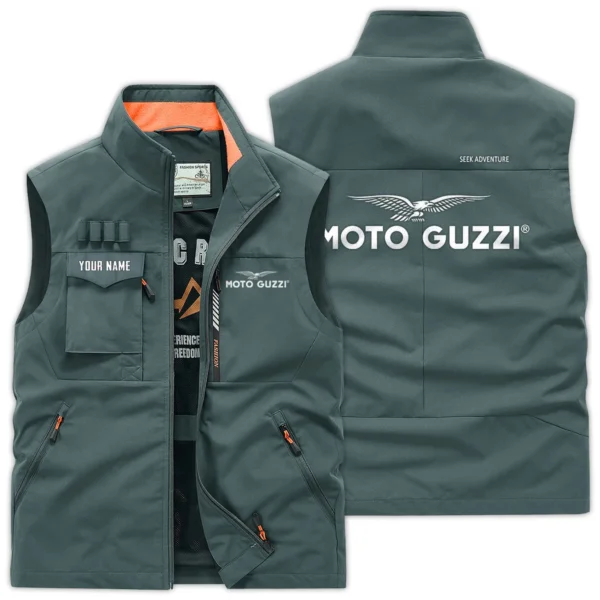 Moto Guzzi Exclusive Logo Outdoor Vest Motorcycles QTMTS261224A01MGU - Bean Green