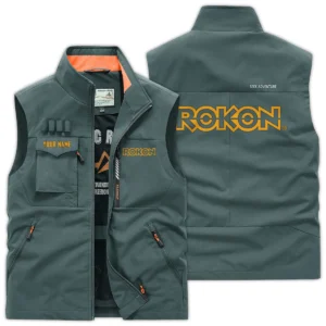 Rokon Exclusive Logo Outdoor Vest Motorcycles QTMTS261224A01ROK - Bean Green