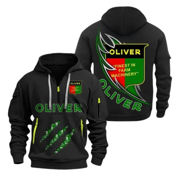 Hoodie Half Zipper Oliver   Farmer Love Exclusive Logo QTFRHDZ091124A04BL