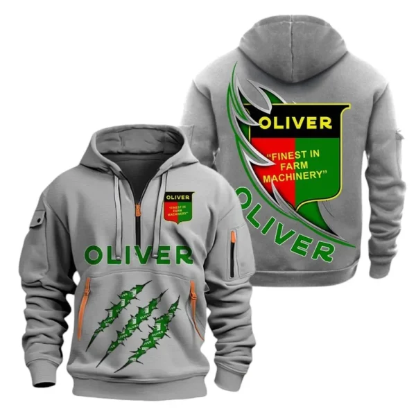 Hoodie Half Zipper Oliver   Farmer Love Exclusive Logo QTFRHDZ091124A04GR