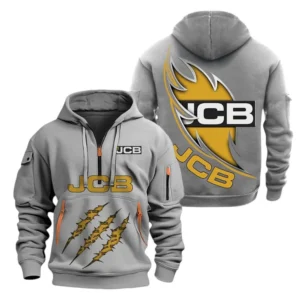 Hoodie Half Zipper JCB  Farmer Love Exclusive Logo QTFRHDZ091124A07GR