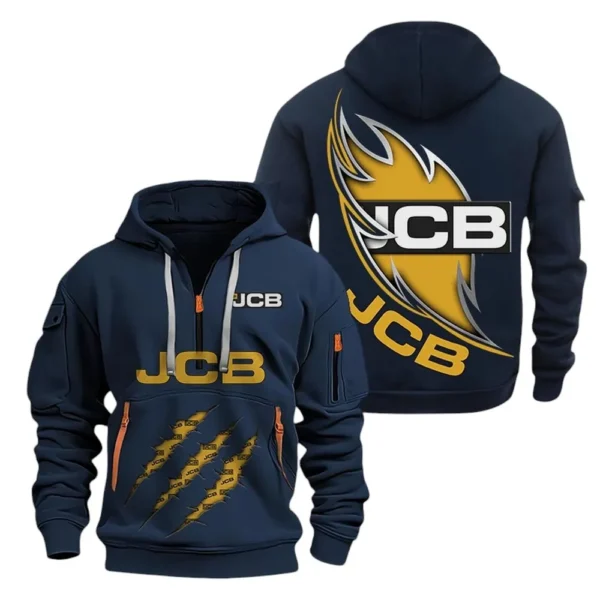 Hoodie Half Zipper JCB  Farmer Love Exclusive Logo QTFRHDZ091124A07NV