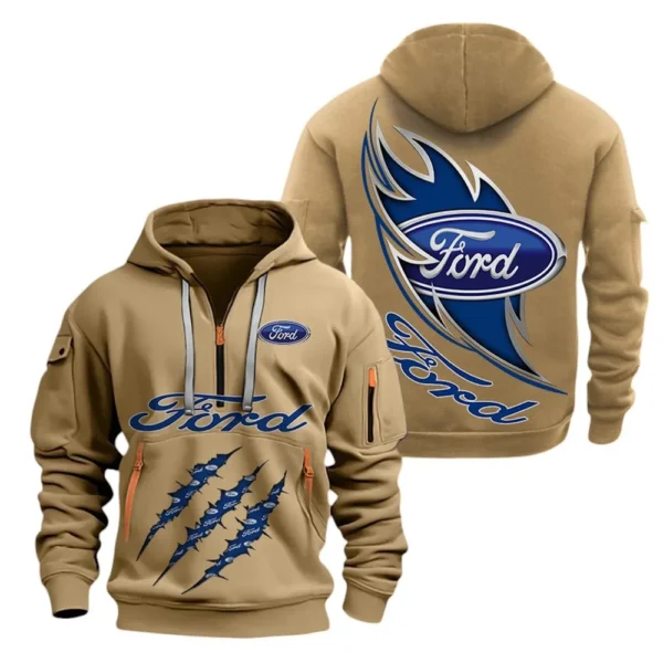 Hoodie Half Zipper Ford  Farmer Love Exclusive Logo QTFRHDZ091124A08KK