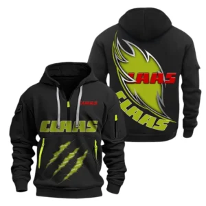 Hoodie Half Zipper Claas  Farmer Love Exclusive Logo QTFRHDZ091124A28BL