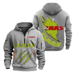 Hoodie Half Zipper Claas  Farmer Love Exclusive Logo QTFRHDZ091124A28GR