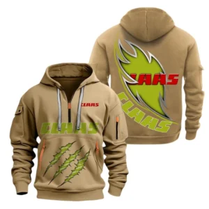 Hoodie Half Zipper Claas  Farmer Love Exclusive Logo QTFRHDZ091124A28KK