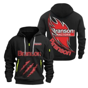 Hoodie Half Zipper Branson  Farmer Love Exclusive Logo QTFRHDZ091124A41BL