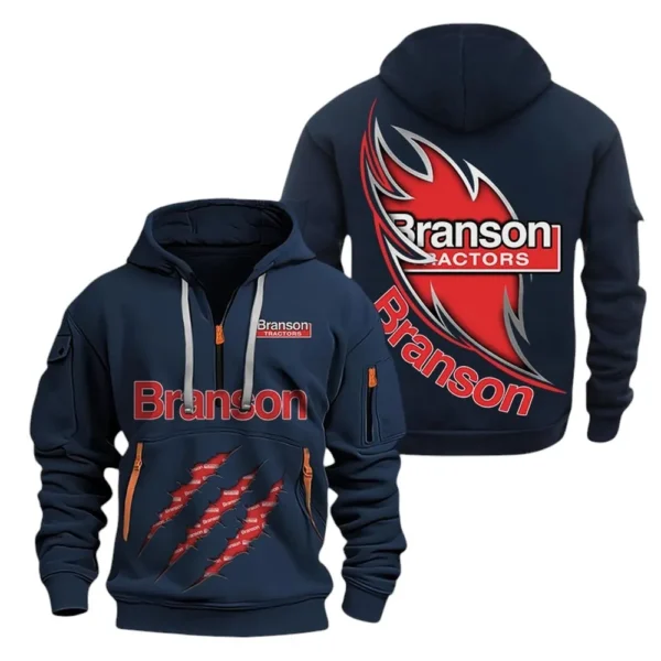 Hoodie Half Zipper Branson  Farmer Love Exclusive Logo QTFRHDZ091124A41NV