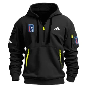 Adidas PGA Tour Champions Exclusive Logo Hoodie Half Zipper HO041124A1ADPGA - Black