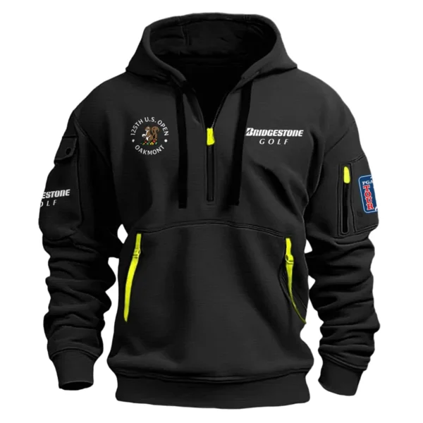 Bridgestone Golf 125th U.S. Open Exclusive Logo Hoodie Half Zipper HO041124A1BRUSG - Black