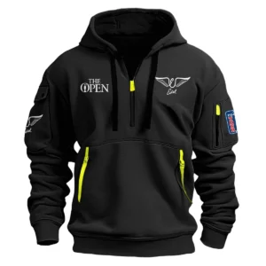 Edel Golf The Open Championship Exclusive Logo Hoodie Half Zipper HO041124A1EGTOP - Black