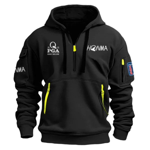 Honma 2025 PGA Championship Exclusive Logo Hoodie Half Zipper HO041124A1HOPGC - Black