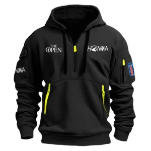 Honma The Open Championship Exclusive Logo Hoodie Half Zipper HO041124A1HOTOP - Black