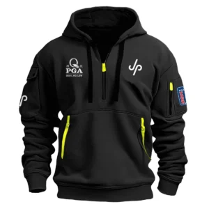 JP Golf 2025 PGA Championship Exclusive Logo Hoodie Half Zipper HO041124A1JPPGC - Black