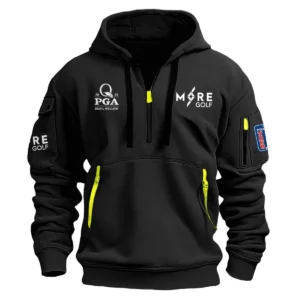 More Golf 2025 PGA Championship Exclusive Logo Hoodie Half Zipper HO041124A1MORPGC - Black