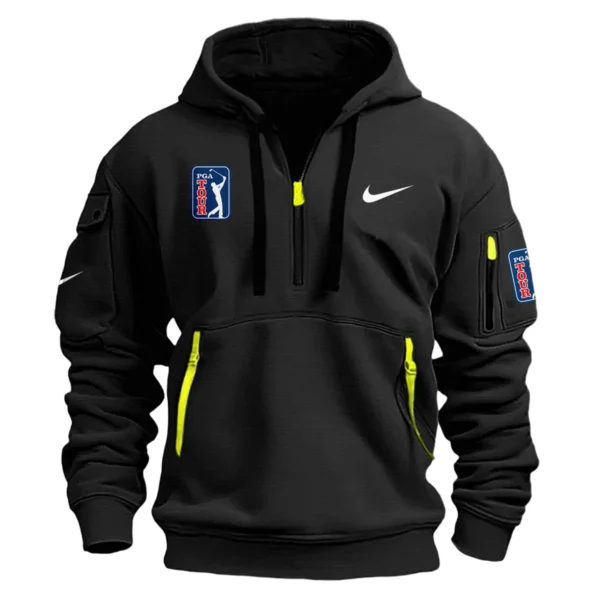 Nike PGA Tour Champions Exclusive Logo Hoodie Half Zipper HO041124A1NKPGA - Black