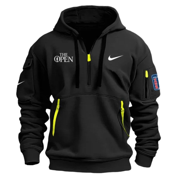 Nike The Open Championship Exclusive Logo Hoodie Half Zipper HO041124A1NKTOP - Black