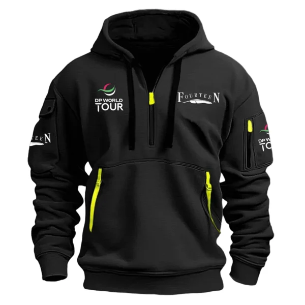 Special Release Fourteen Golf DP World Tour Hoodie Half Zipper HODP141124A01FG - Black