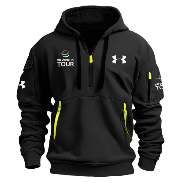 Special Release Under Armour DP World Tour Hoodie Half Zipper HODP141124A01UA - Black