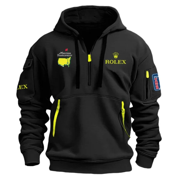 Special Release Rolex Masters Tournament Hoodie Half Zipper HOMT041124A1ROX - Black