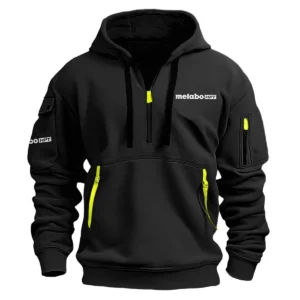 Metabo HPT Exclusive Logo Hoodie Half Zipper Carpenter Fans Loves QTCAP020125A02HPT - Black