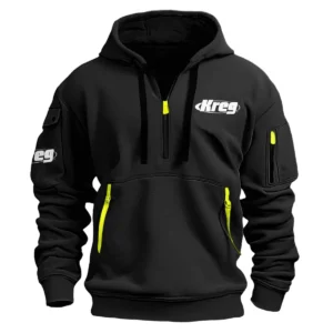 Kreg Tool Exclusive Logo Hoodie Half Zipper Carpenter Fans Loves QTCAP020125A02KT - Black