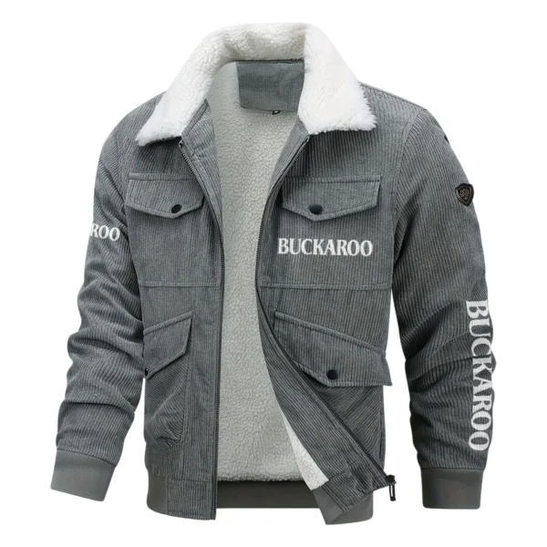 Buckaroo Belts Exclusive LogoThickened Corduroy Jacket Carpenter QTCAP020125A01BB - Gray