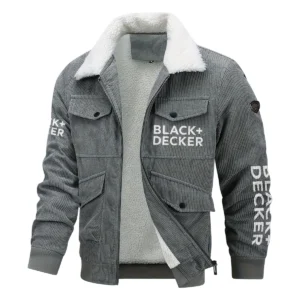 Black and Decker Exclusive LogoThickened Corduroy Jacket Carpenter QTCAP020125A01BD - Gray