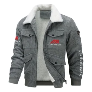 Diamondback Exclusive LogoThickened Corduroy Jacket Carpenter QTCAP020125A01DIA - Gray